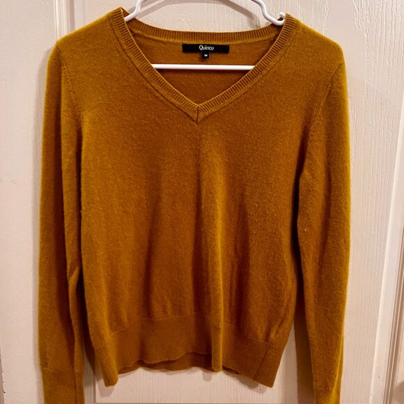 Quince Sweaters - Quince for Anthropologie Mustard Yellow 100% Cashmere.   Size M